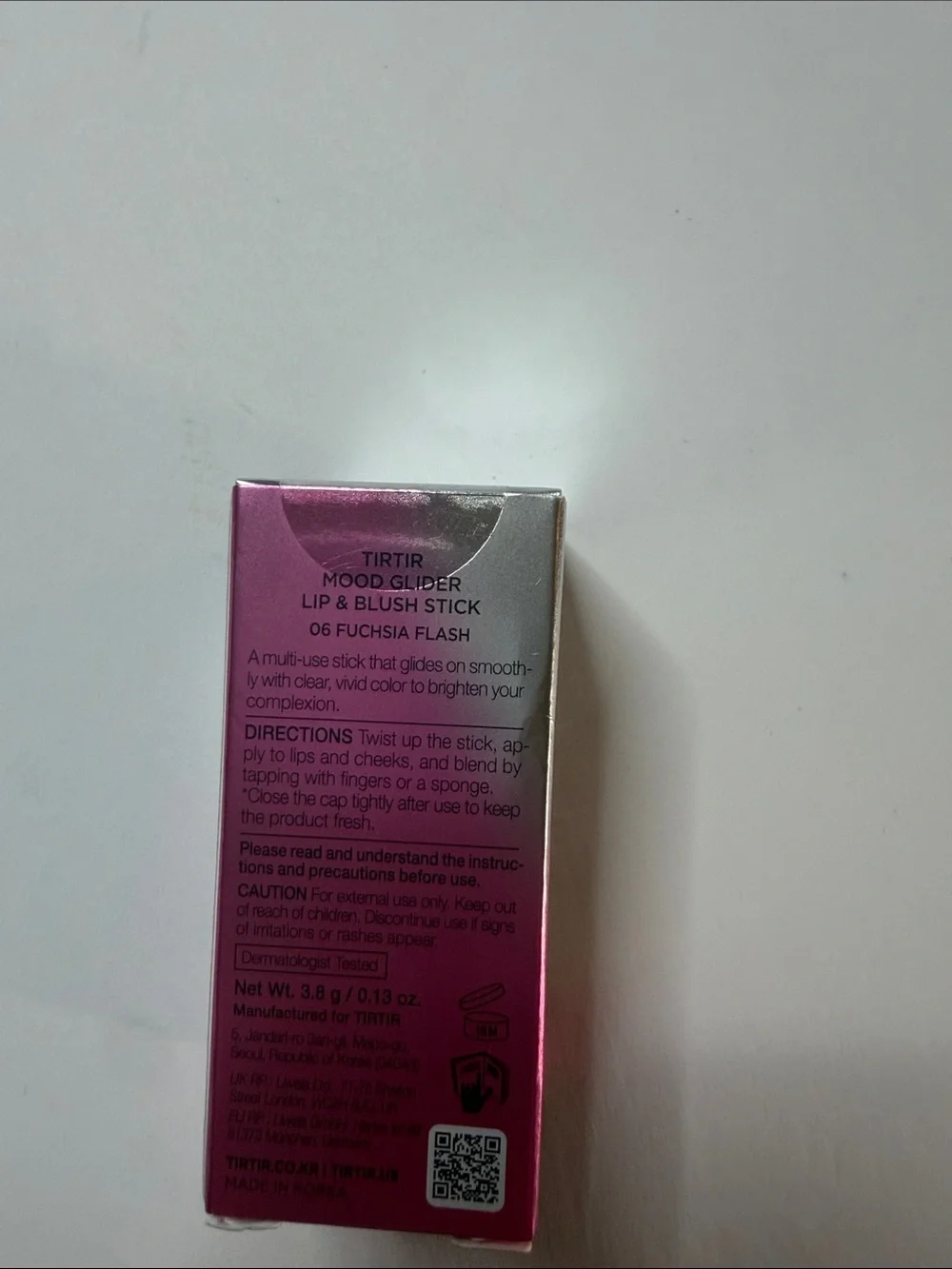 TIRTIR Mood Glider Lip & Blush Stick — Fuchsia Flash (06)